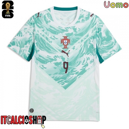 Portogallo Goncalo Ramos #9 Seconda Maglia Mondiali 2026 Manica Corta